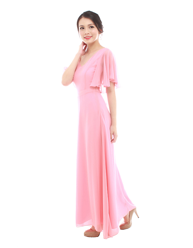 Victoria Maxi Dress in Dusty Pink